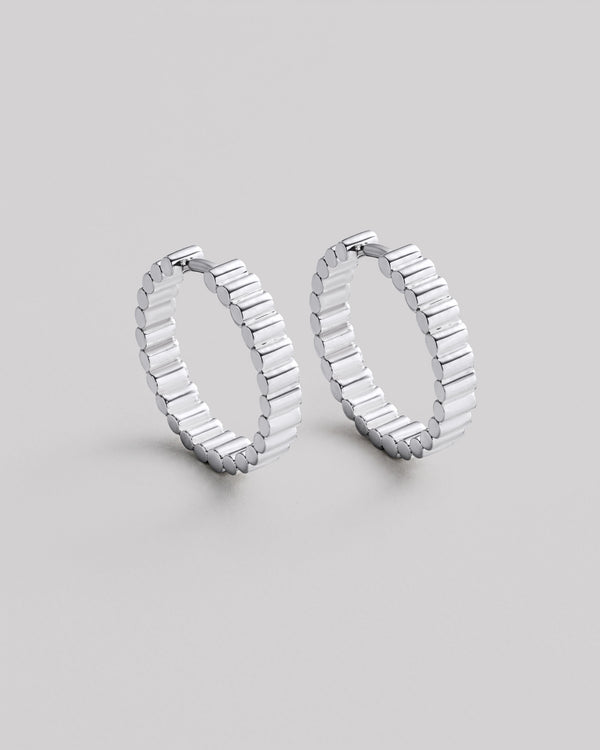 Boucles d'oreilles créoles argent RYTHME