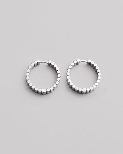 Boucles d'oreilles créoles argent RYTHME