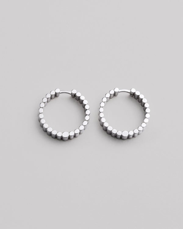 Boucles d'oreilles créoles argent RYTHME