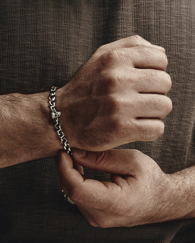 Silver bracelet SKULL