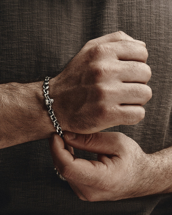 Silver bracelet SKULL