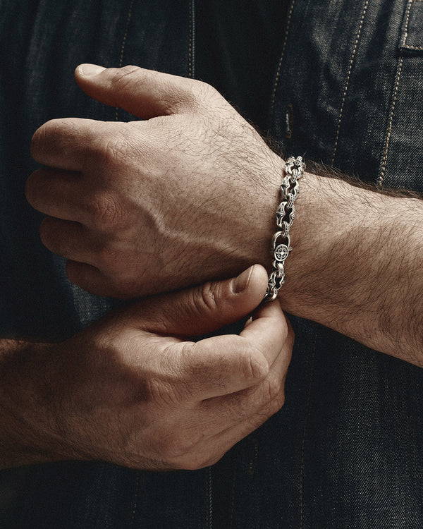 Silver bracelet INITIUM ET FINIS