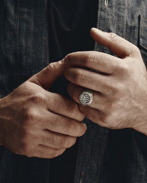 Bague en argent PATTE D'OURS