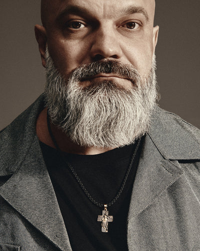 Croix LE VISAGE DE LA FOI (Or jaune 14 carats)
