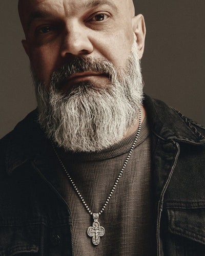 Silver cross MESSIAH. I.N.R.I.