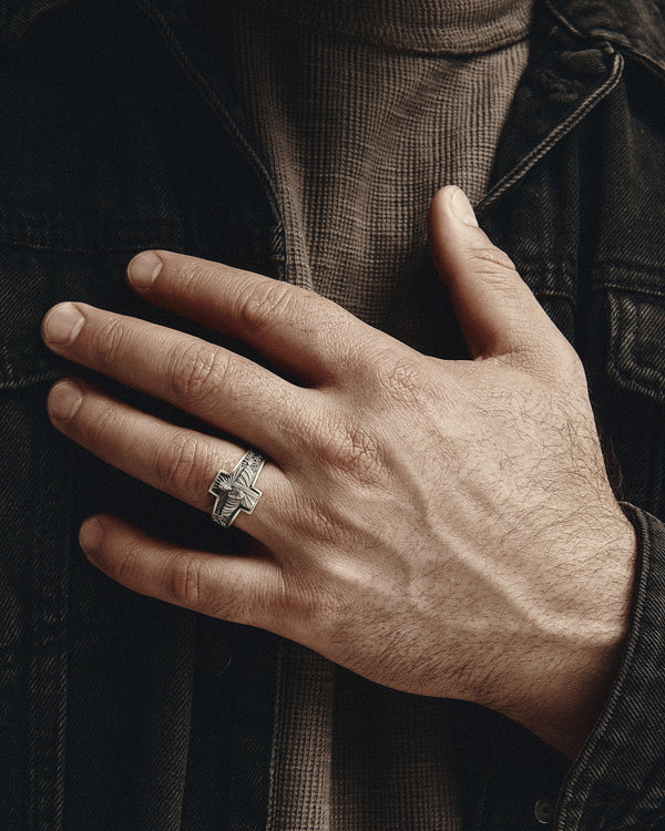 Bague en argent DIOS ES AMOS