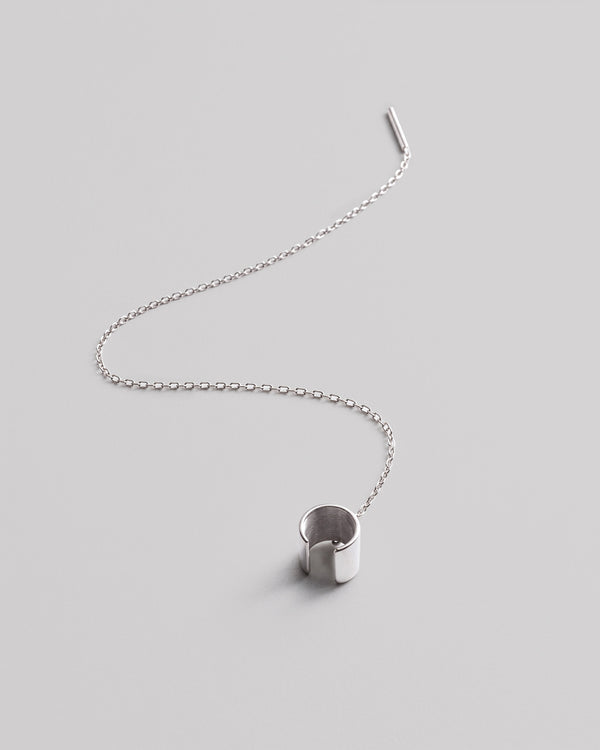Boucle d'oreille unique en argent - manchette AXIS