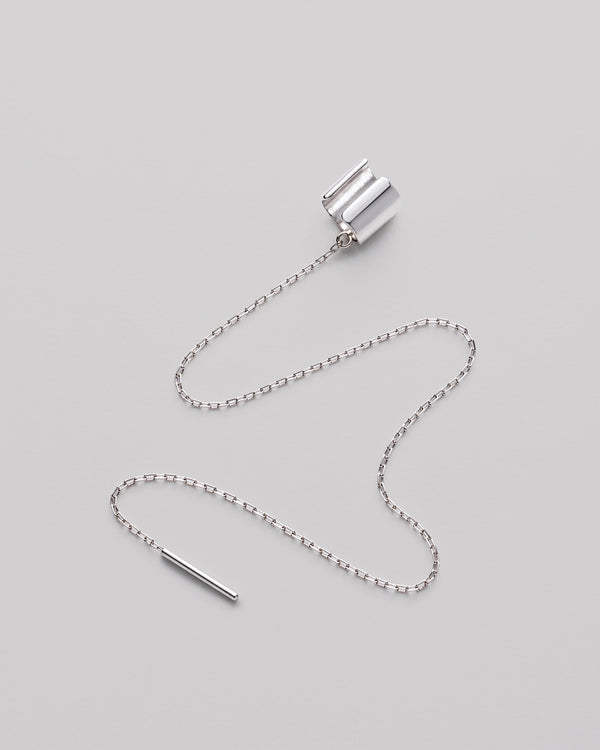 Boucle d'oreille unique en argent - manchette AXIS