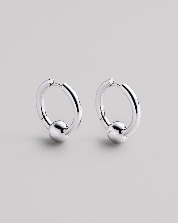 Boucles d'oreilles créoles argentées BUBBLE