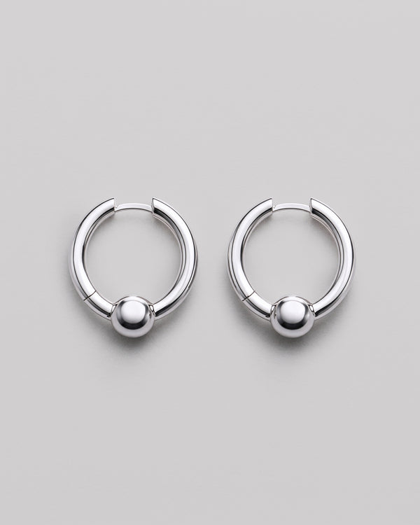Boucles d'oreilles créoles argentées BUBBLE