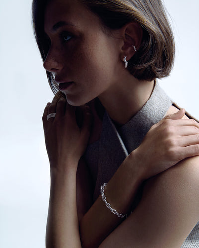 Silver bracelet FLOWING
