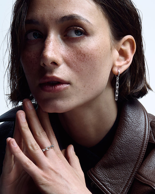 Boucles d'oreilles en argent CHAÎNE