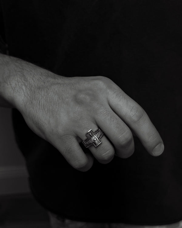 Bague en argent DIOS ES AMOS