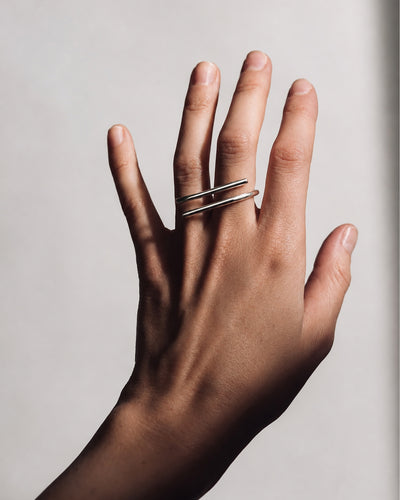 Anello in argento MAGNETICO (due dita)