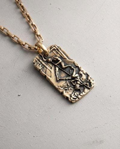 Pendant BOXE OMBRA (14k yellow gold)