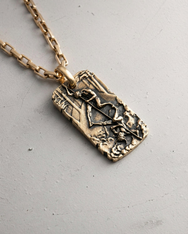 Pendant BOXE OMBRA (14k yellow gold)