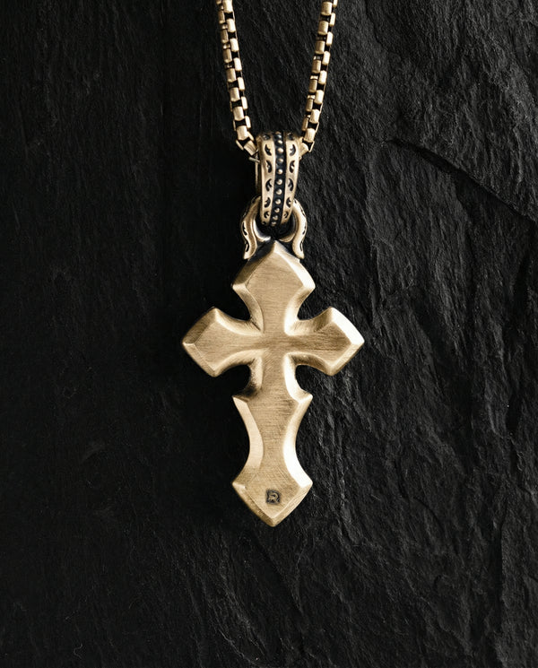 Croix INITIUM ET FINIS (or jaune 14 carats)
