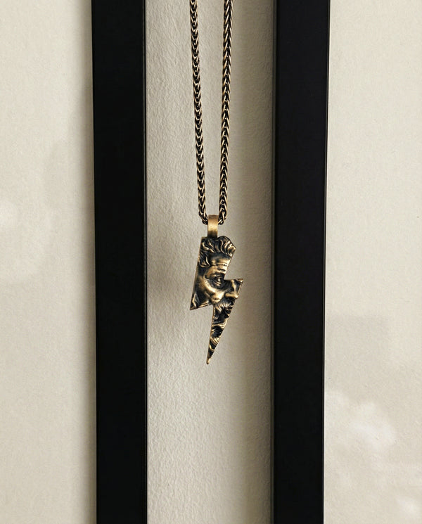 Pendant ZEUS. LIGHTNING (14k yellow gold)