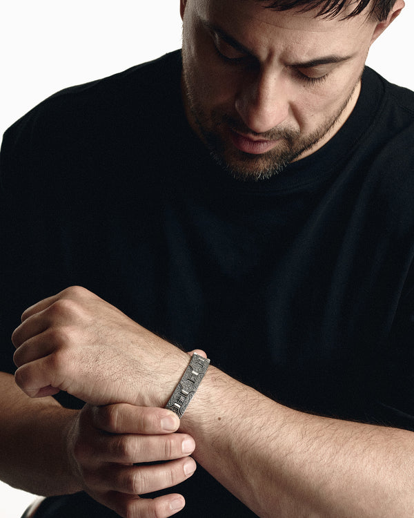 Silver bracelet TEMPLAR CROSS