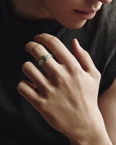 Silver ring ROSARIUM